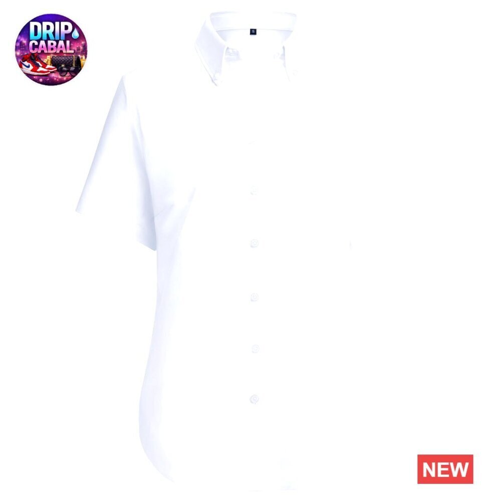 Short Sleeve Button Down Shirt Wrinkle Free Oxford Blouse Business Casual